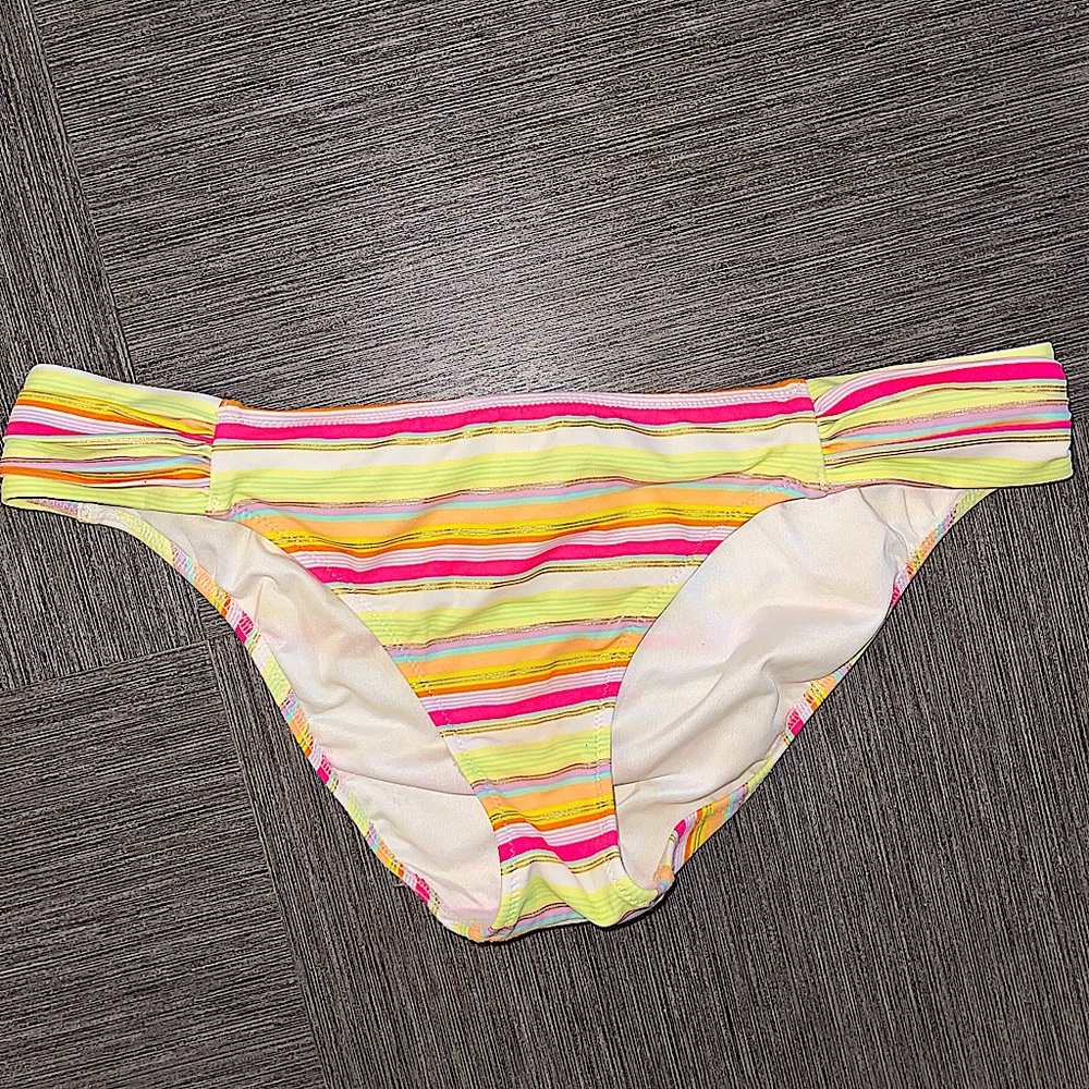Victoria’s Secret swimsuit multicolorstriped swimsuit bottoms Womens M